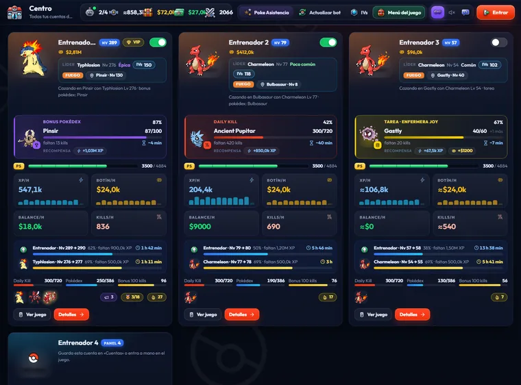 Todas tus cuentas de un vistazo · PokeFun