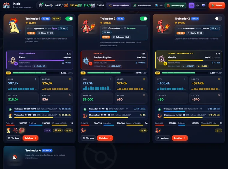 Todas as suas contas num relance · PokeFun